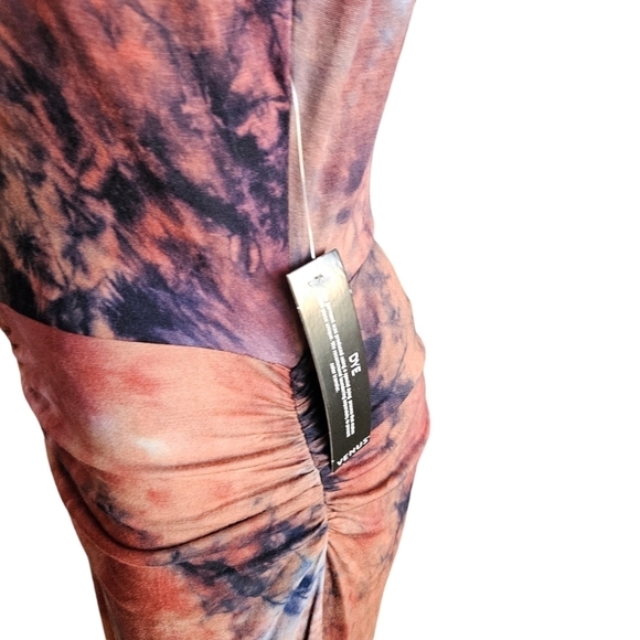 NWT Venus RUCHED TIE DYE MAXI DRESS Size Large - Picture 6 of 13